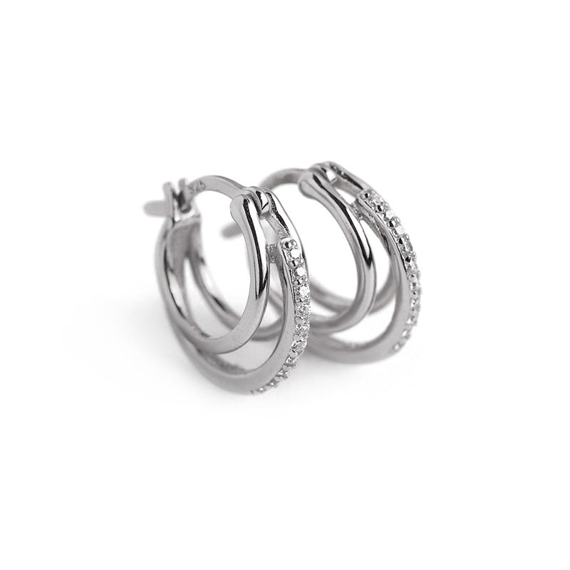 Vera Triple Layer Stud Earrings