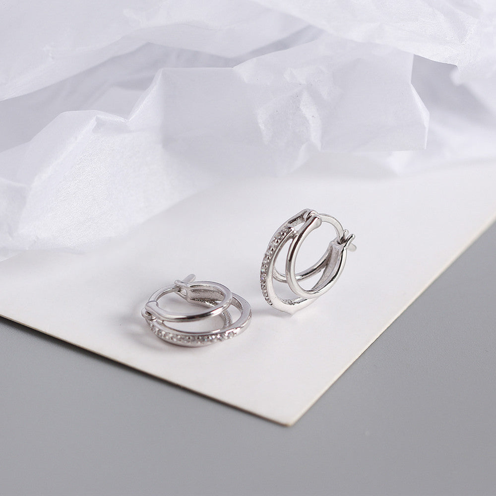 Vera Triple Layer Stud Earrings