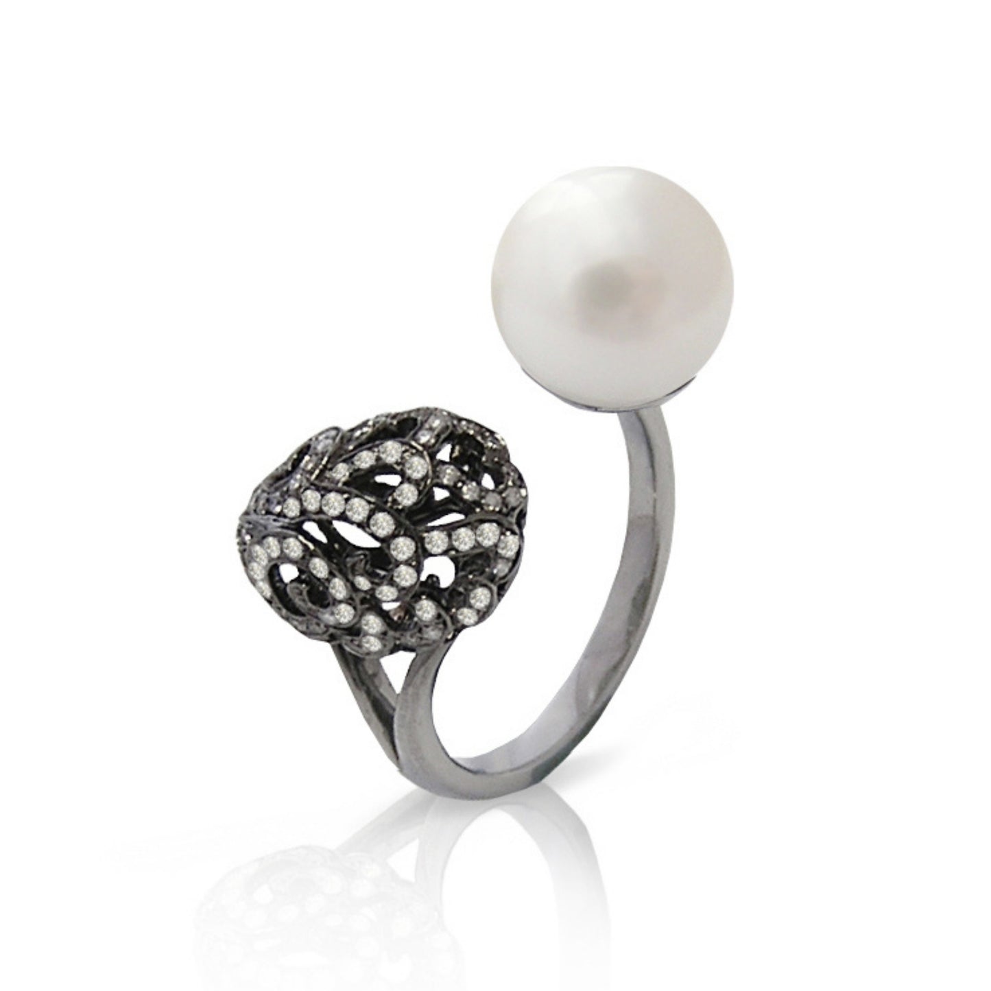 Whispering Pearl Double Ring