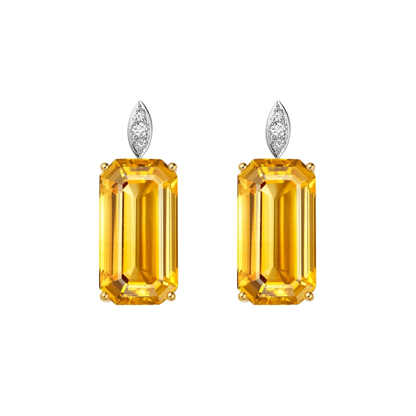 Victoriana Emerald Cut Short Drop Earrings
