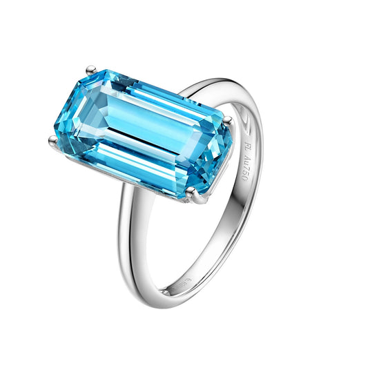 Victoriana Emerald Cut Solitaire Ring
