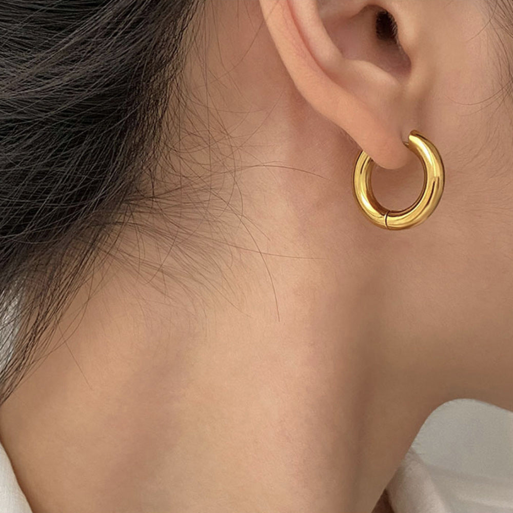 Mina Large Chunky Hoop Earrings