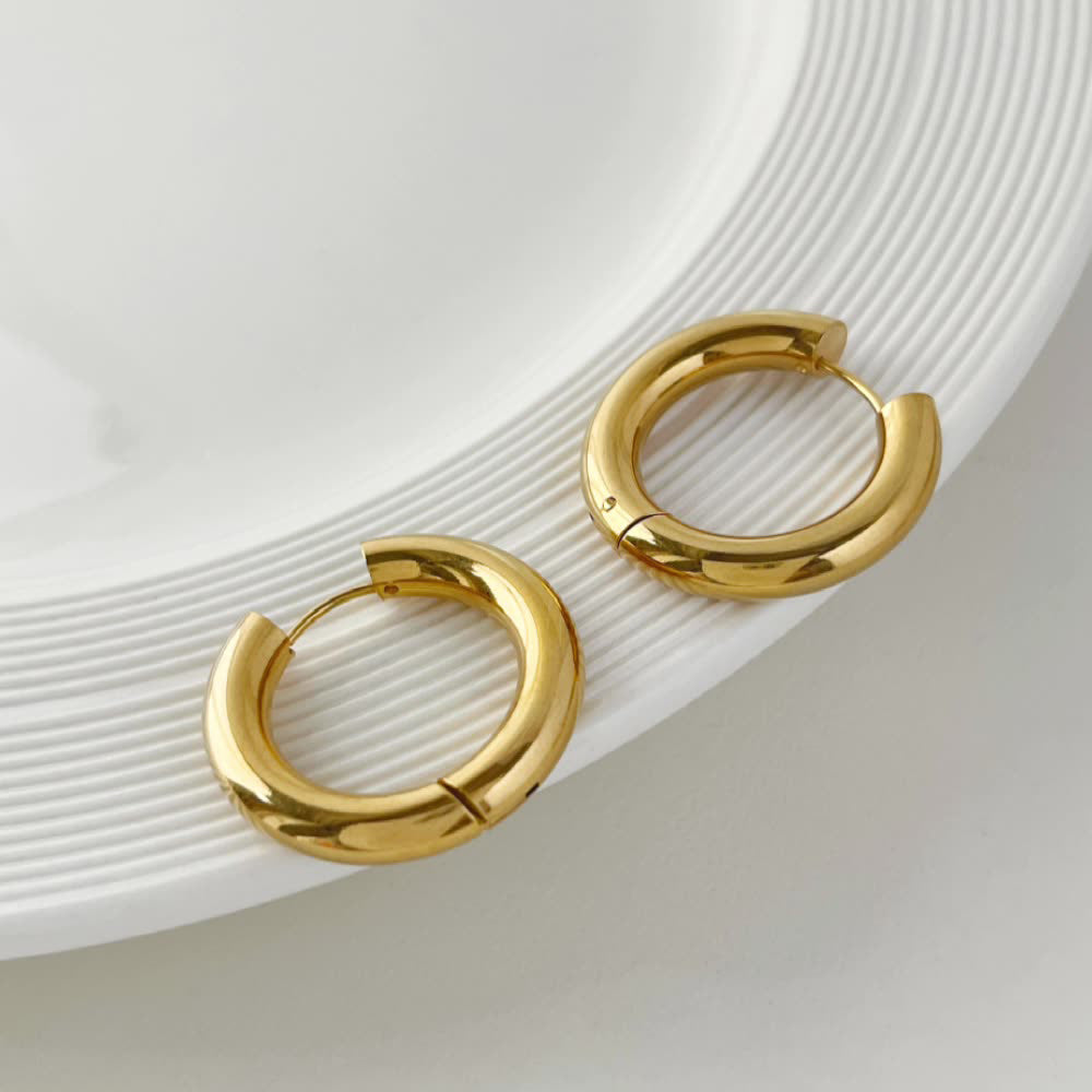 Mina Large Chunky Hoop Earrings