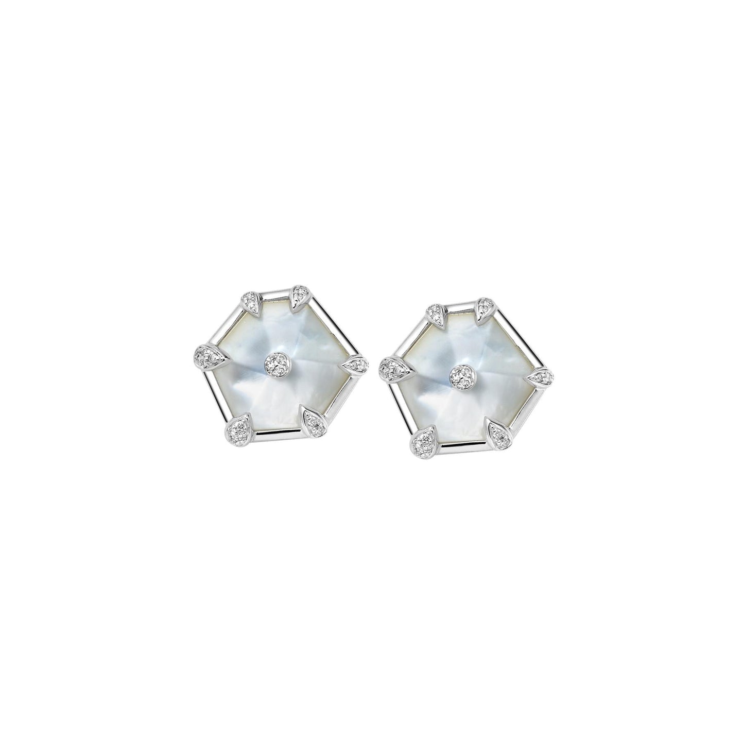 Nova Hexagon Stud Earrings