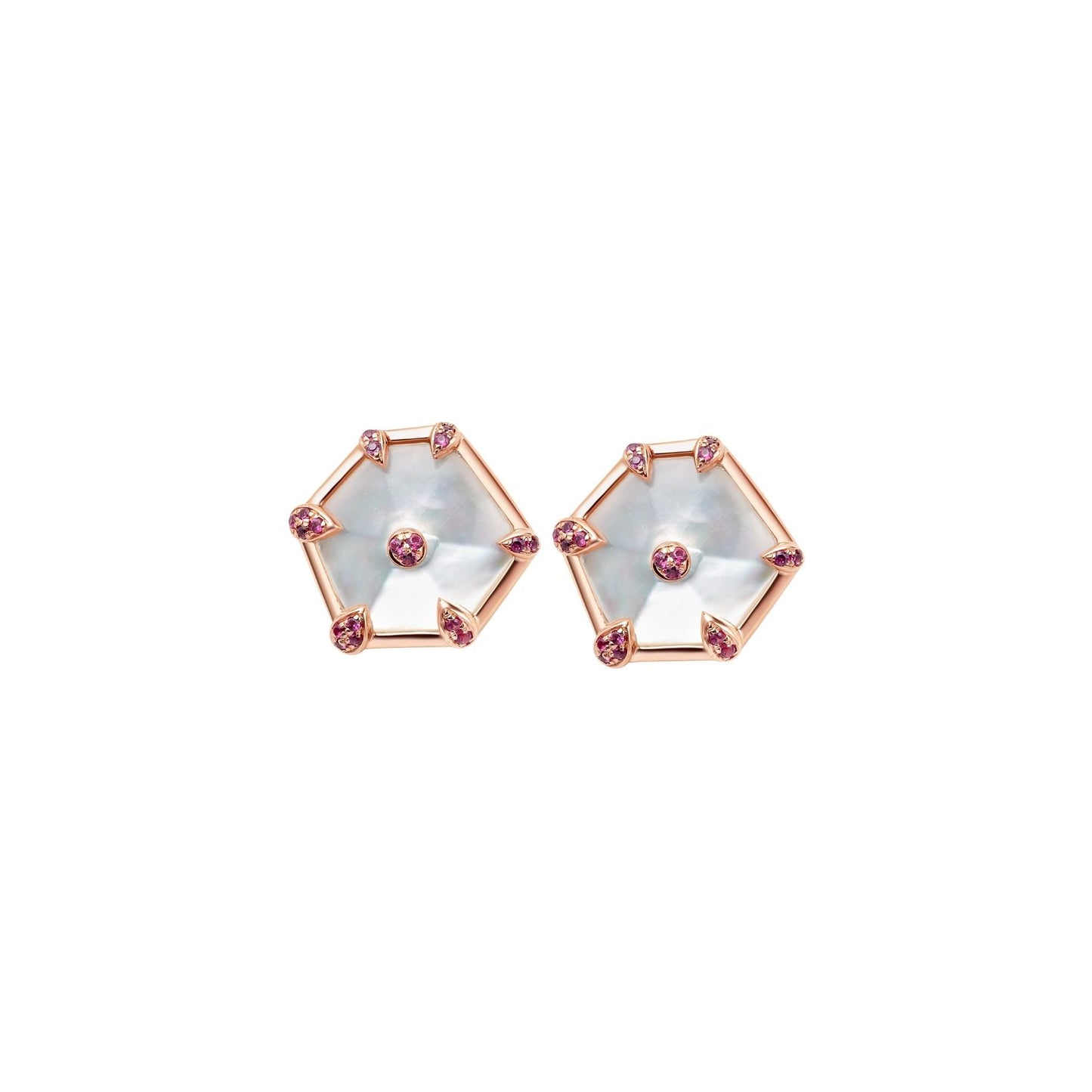 Nova Hexagon Stud Earrings