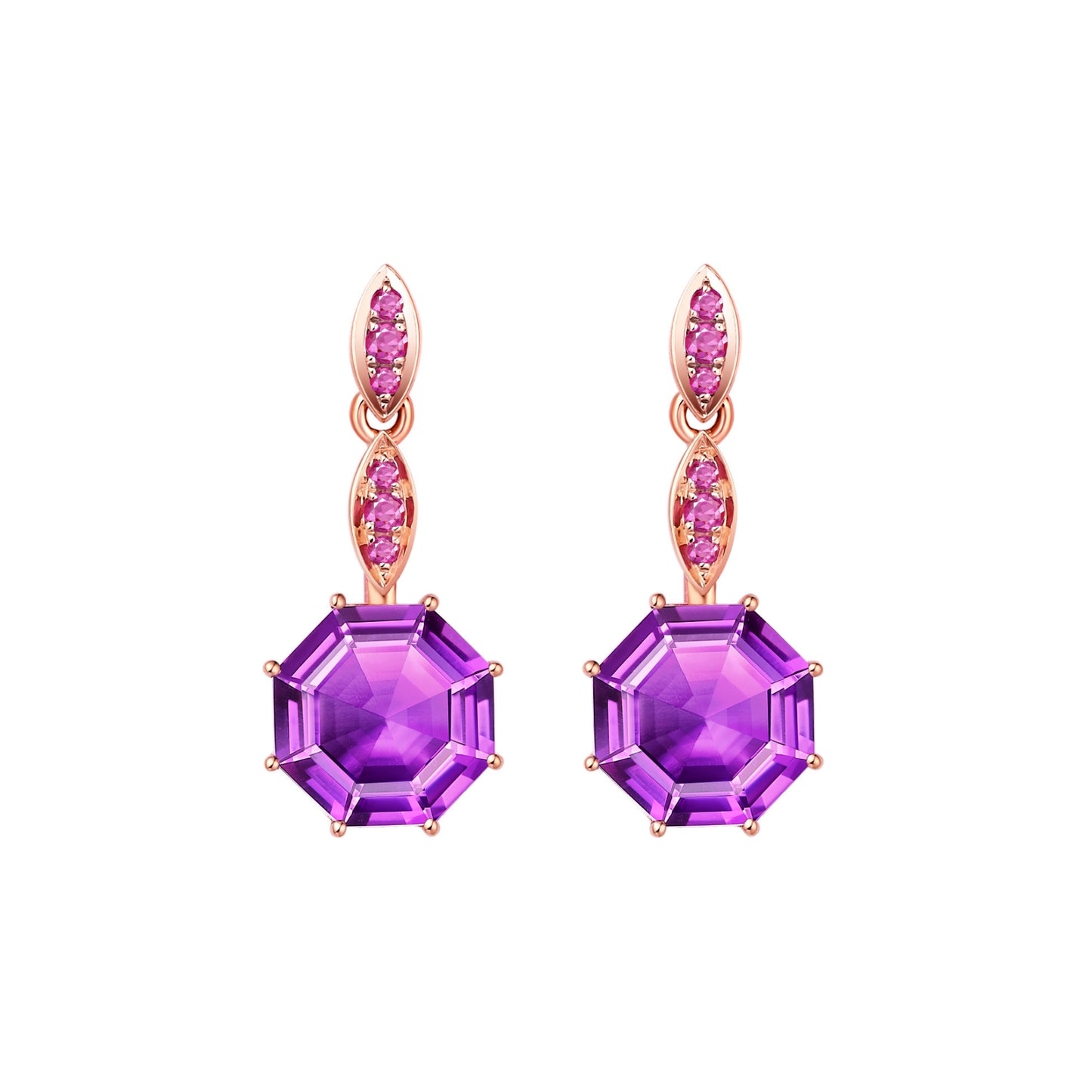Victoriana Small Octagon Short Drop Earrings