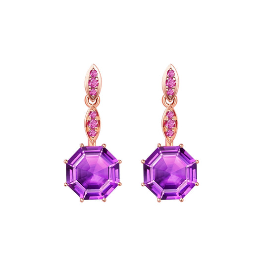 Victoriana Small Octagon Short Drop Earrings