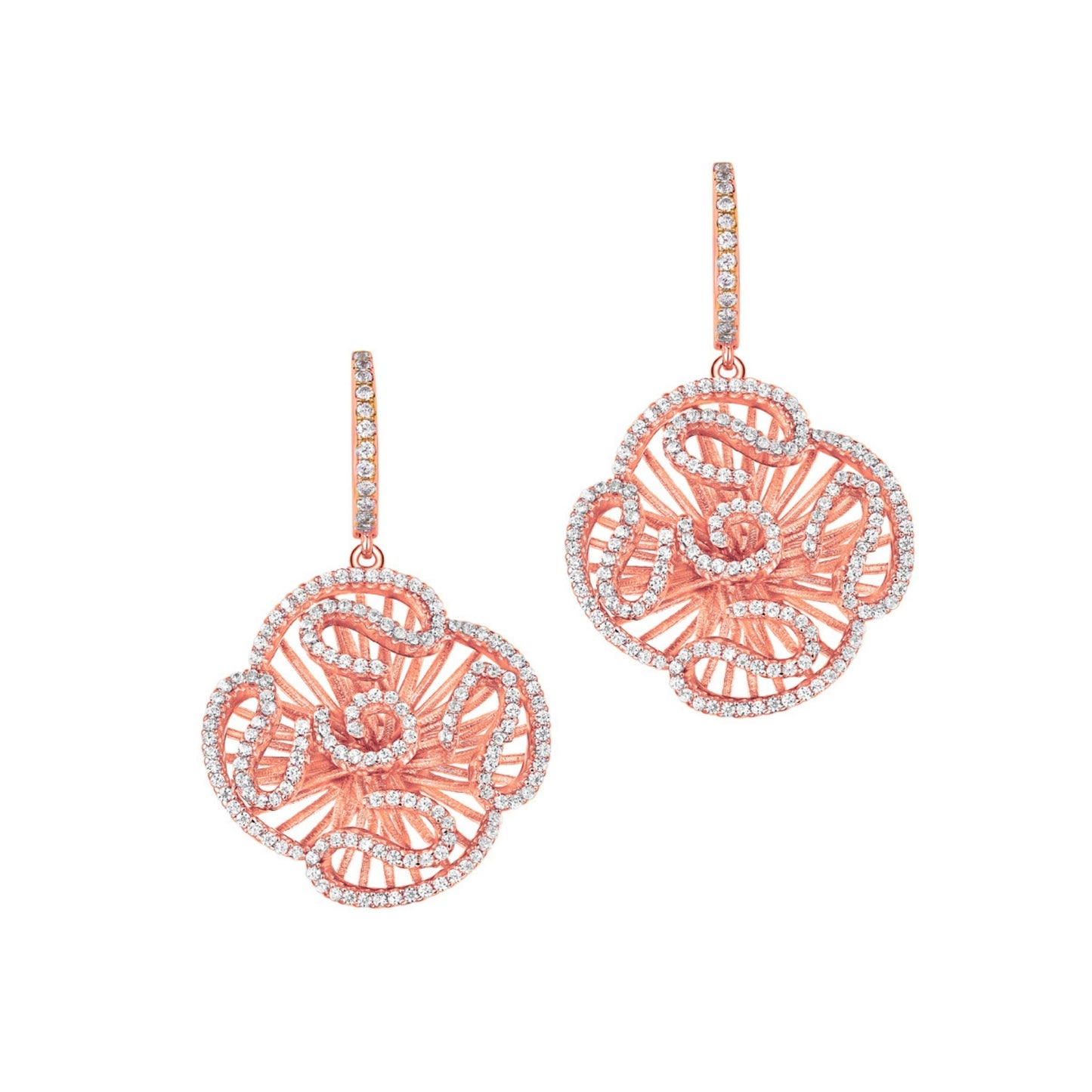 Cascade Stud Drop Earrings