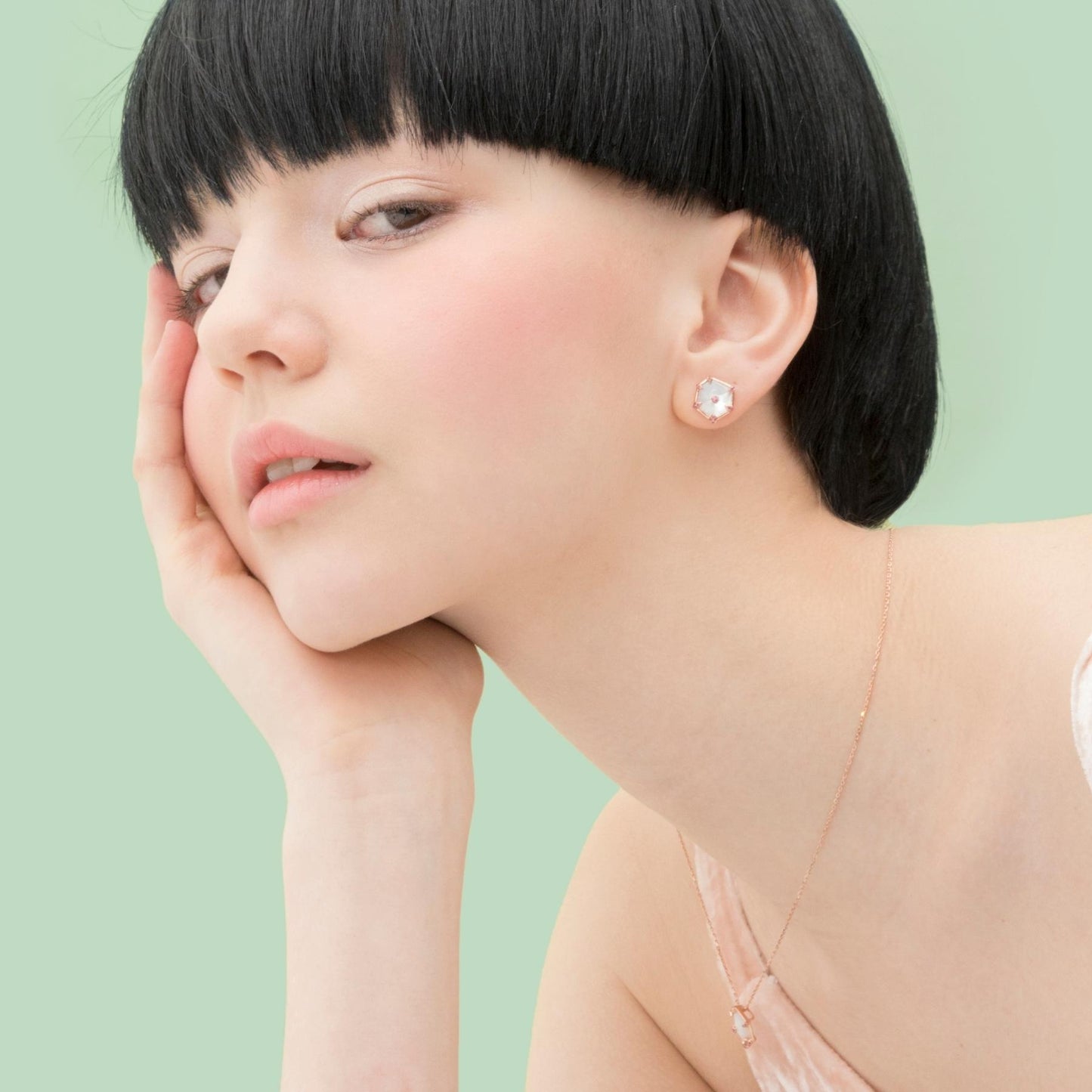 Nova Hexagon Stud Earrings