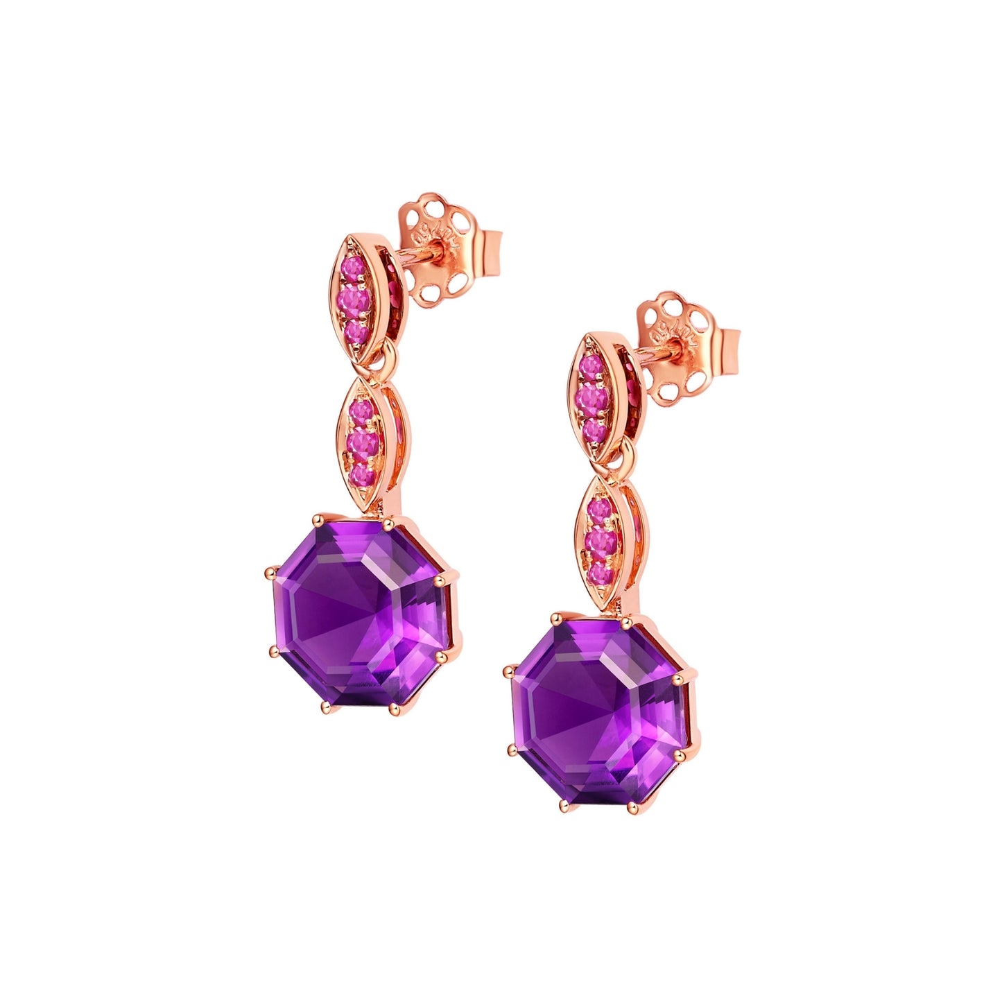 Victoriana Small Octagon Short Drop Earrings