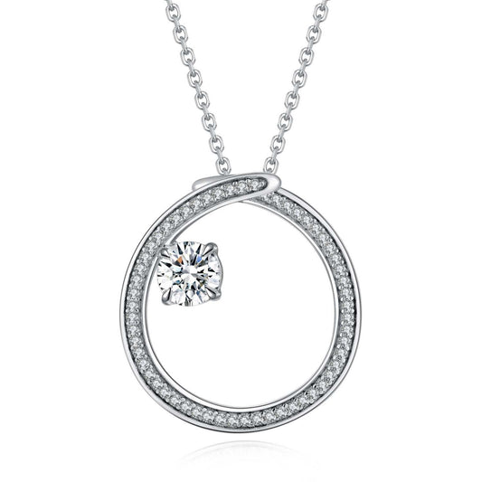 Iridiana Cubic Zirconia Swirl Pendant