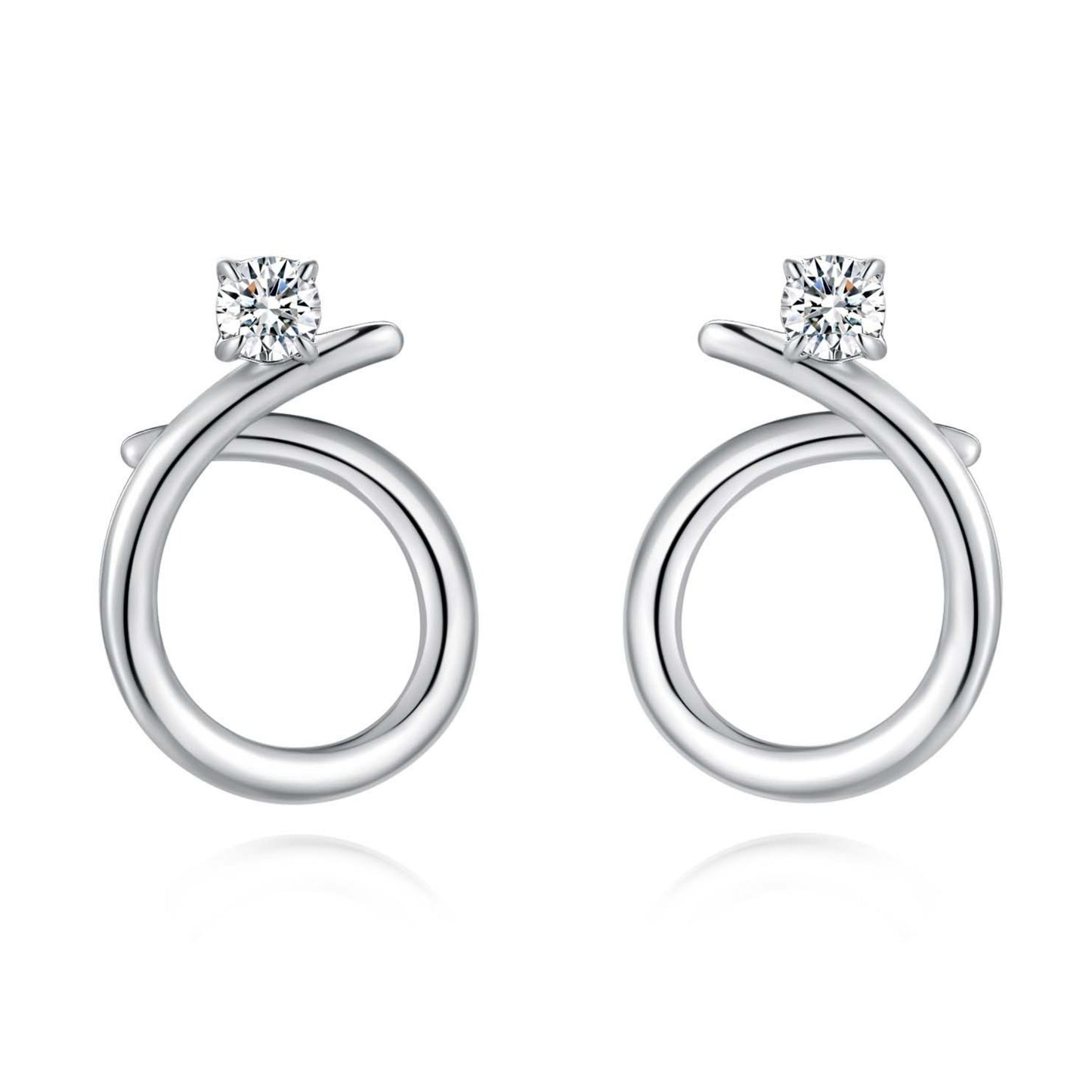 Iridiana Plain Swirl Earrings