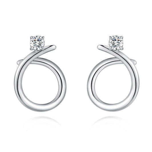 Iridiana Plain Swirl Earrings