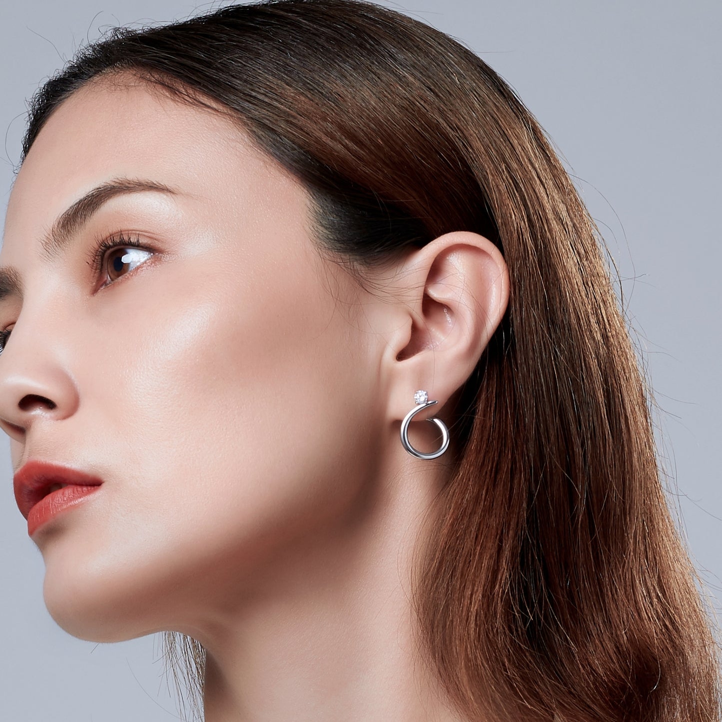 Iridiana Plain Swirl Earrings