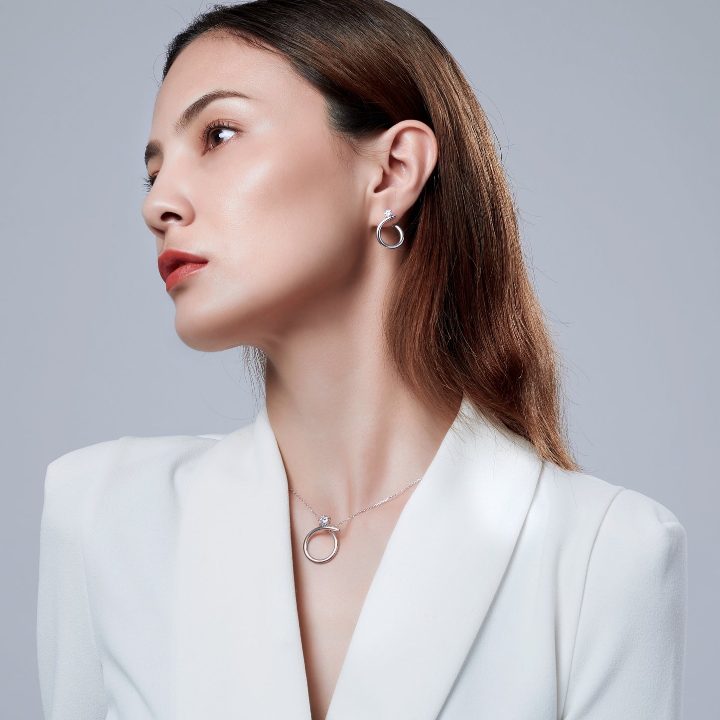 Iridiana Plain Swirl Earrings