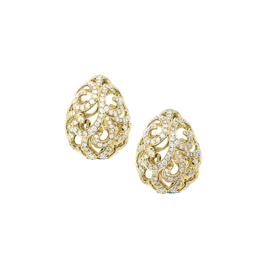 Whispering Large Filigree Egg Earrings