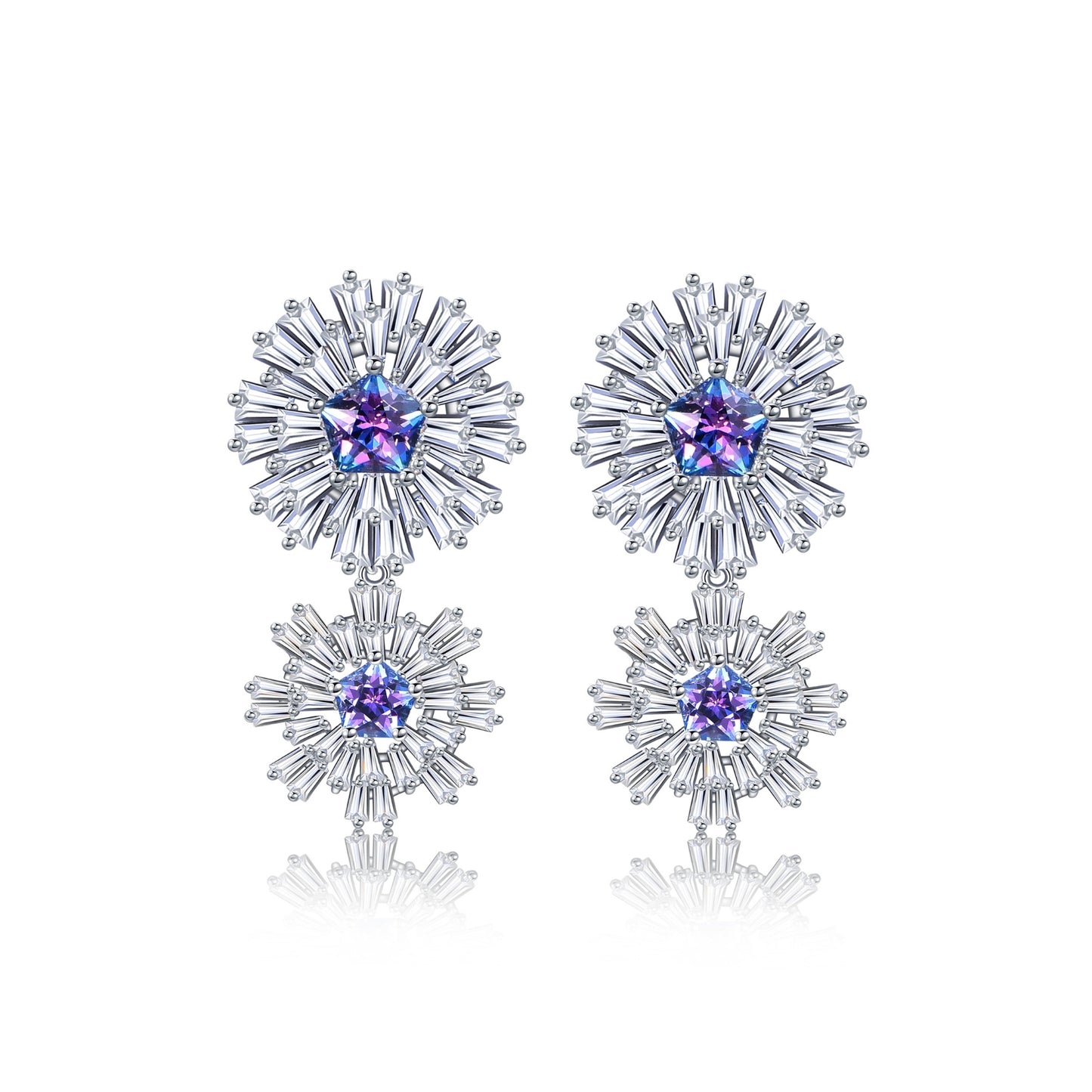 Carpe Diem Flower Burst Drop Earrings