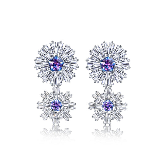 Carpe Diem Flower Burst Drop Earrings