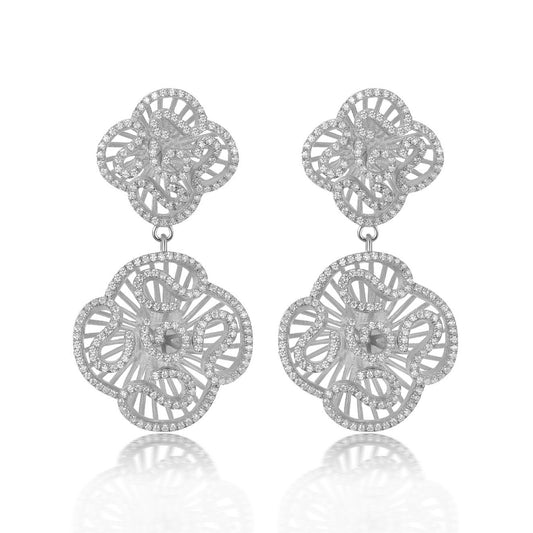 Cascade Double Unit Drop Earrings