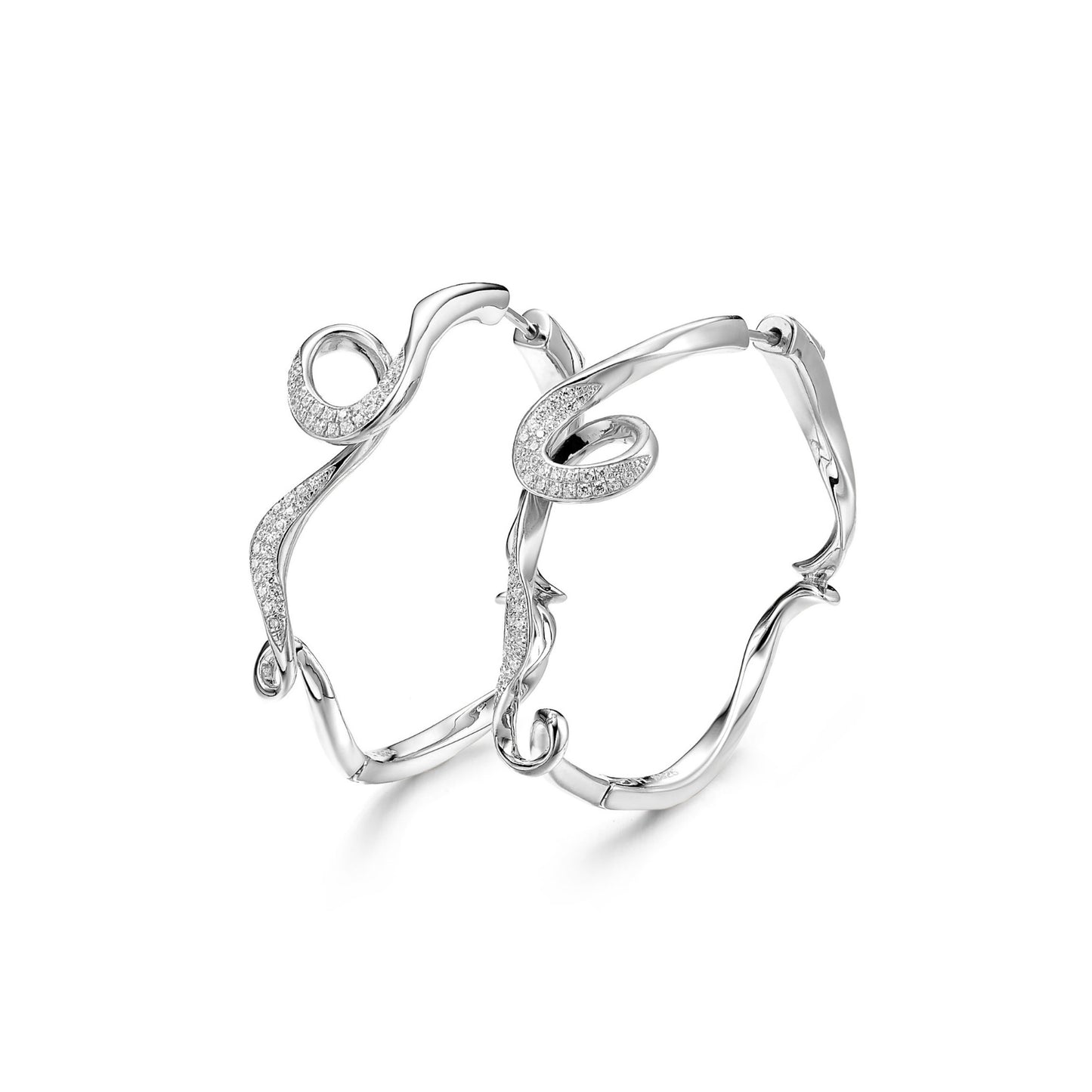 Serenity Small Hoop Earrings with Cubic Zirconia
