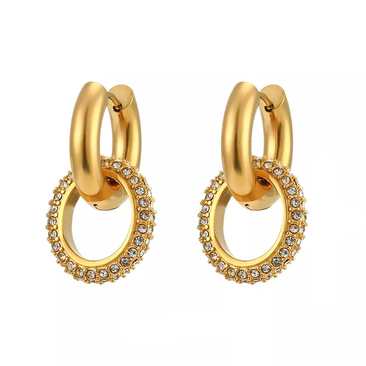 Mina Double Chunky Hoop Earrings