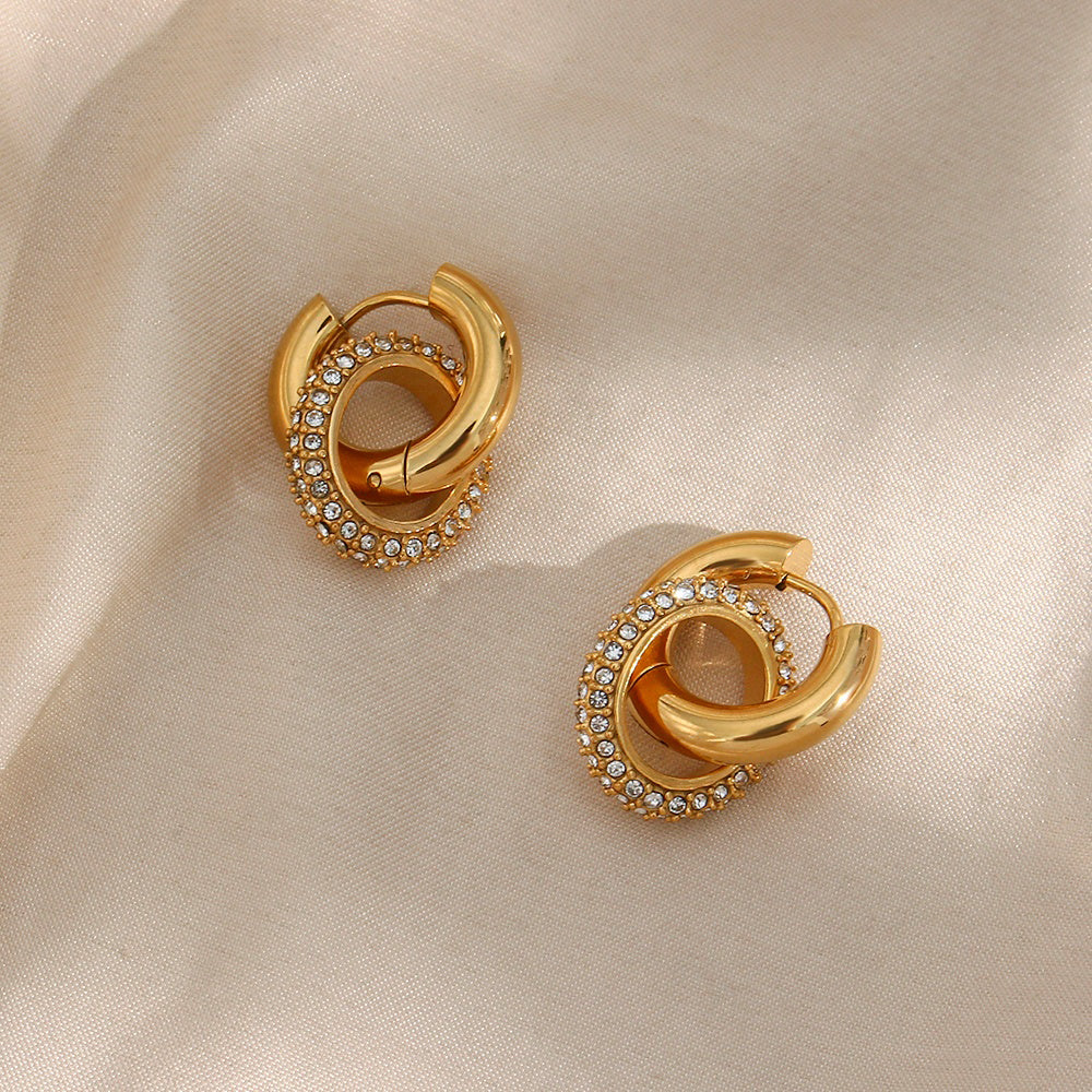 Mina Double Chunky Hoop Earrings