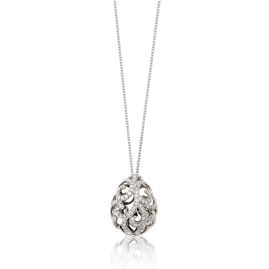 Whispering Large Filigree Egg Pendant