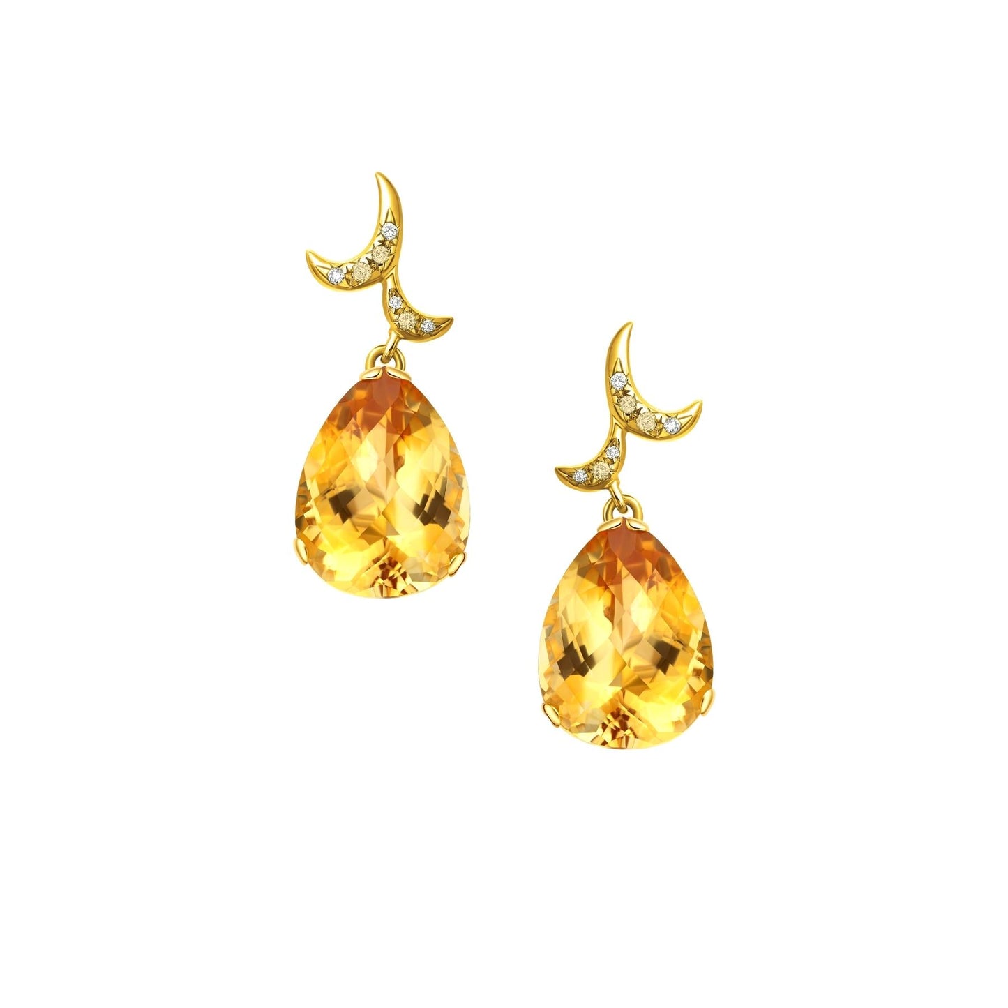 Whispering Small Pear Stone Earrings