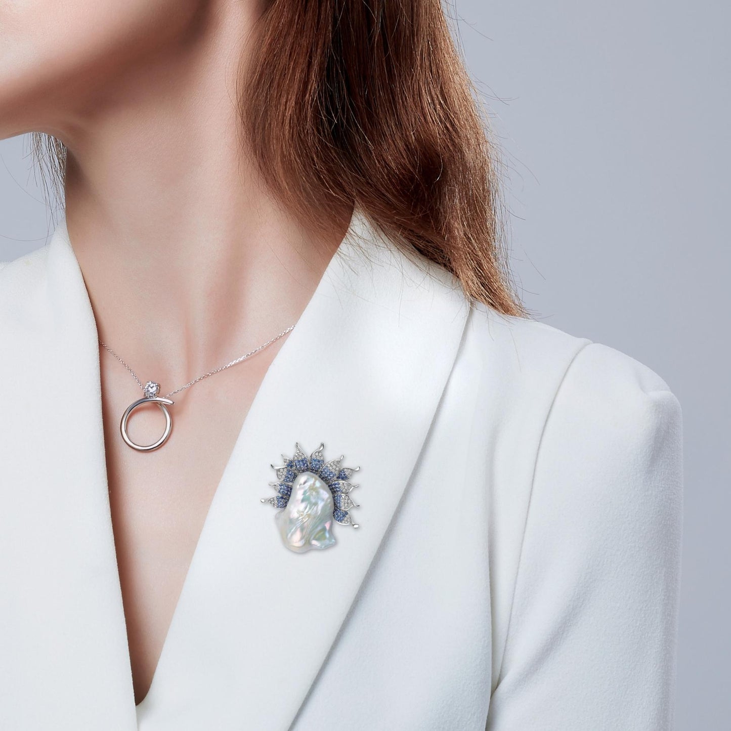 Imperial Wave Brooch Pendant