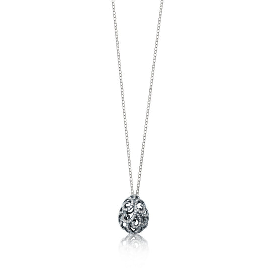 Whispering Small Filigree Egg Pendant