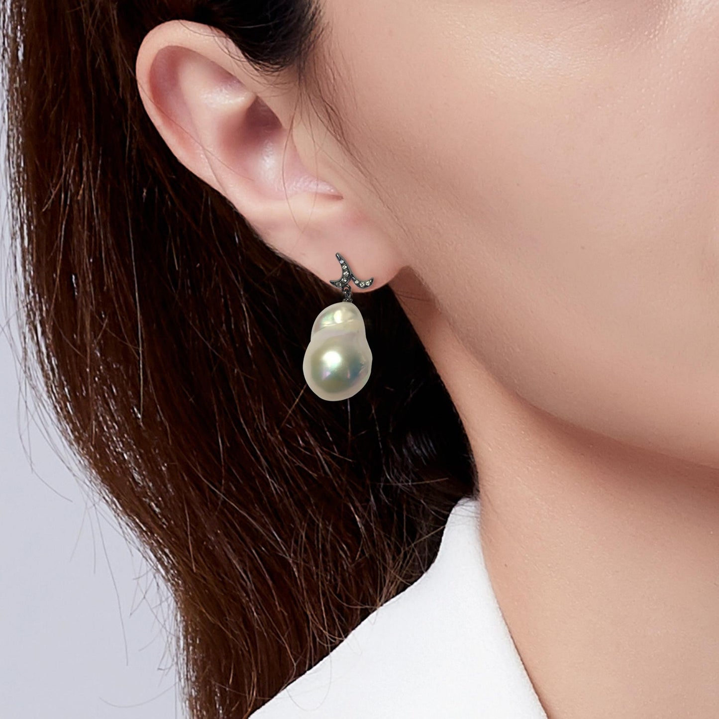 Whispering Baroque Pearl Earrings