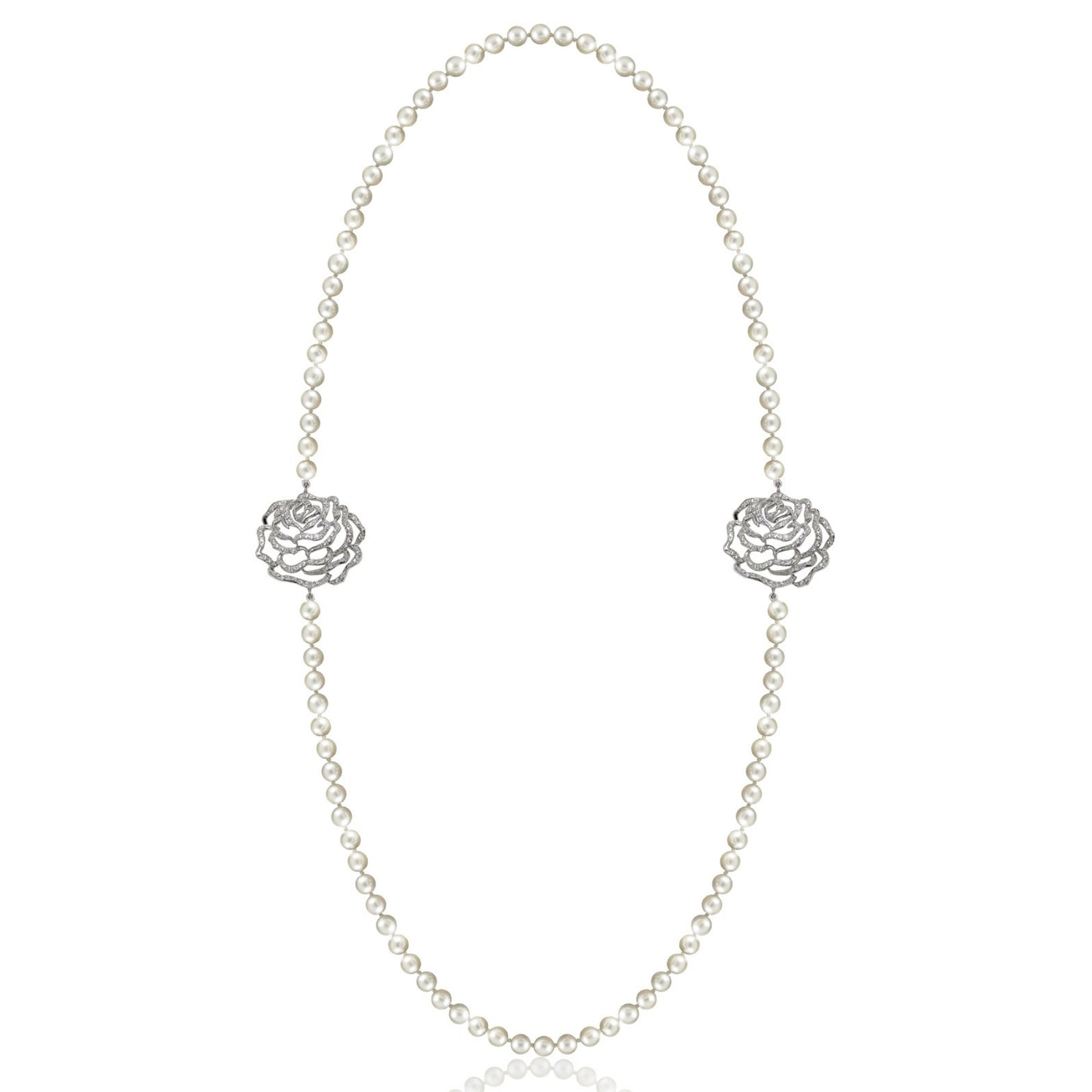 Rose Long Pearl Necklace