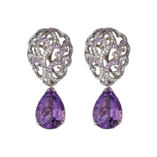 Whispering Large Filigree Egg Drop Earrings