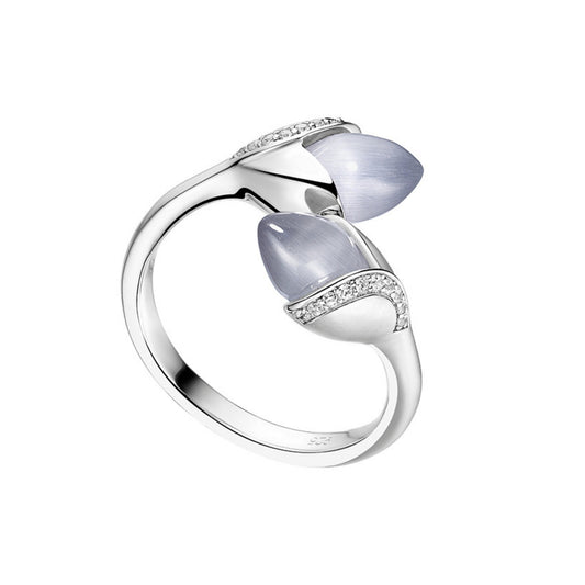 Magnolia Double Stone Ring