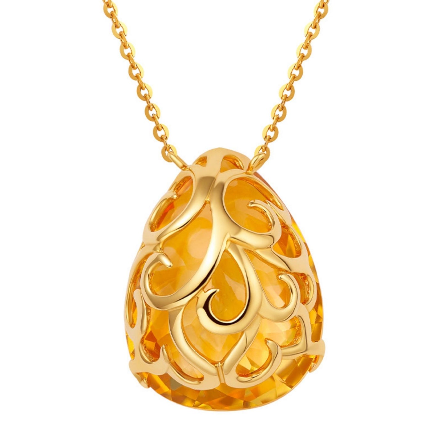 Whispering Large Pear Stone Pendant