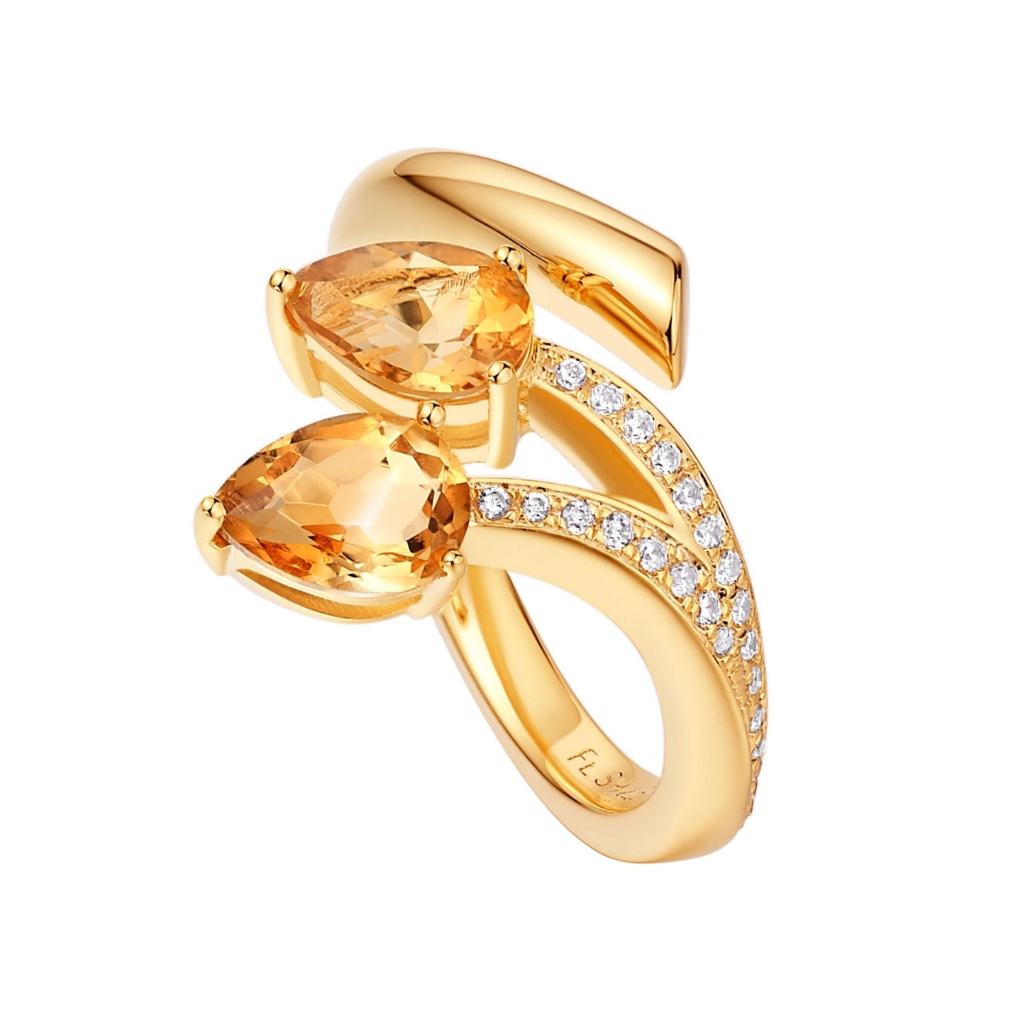 Shooting Star Two Stone Ring