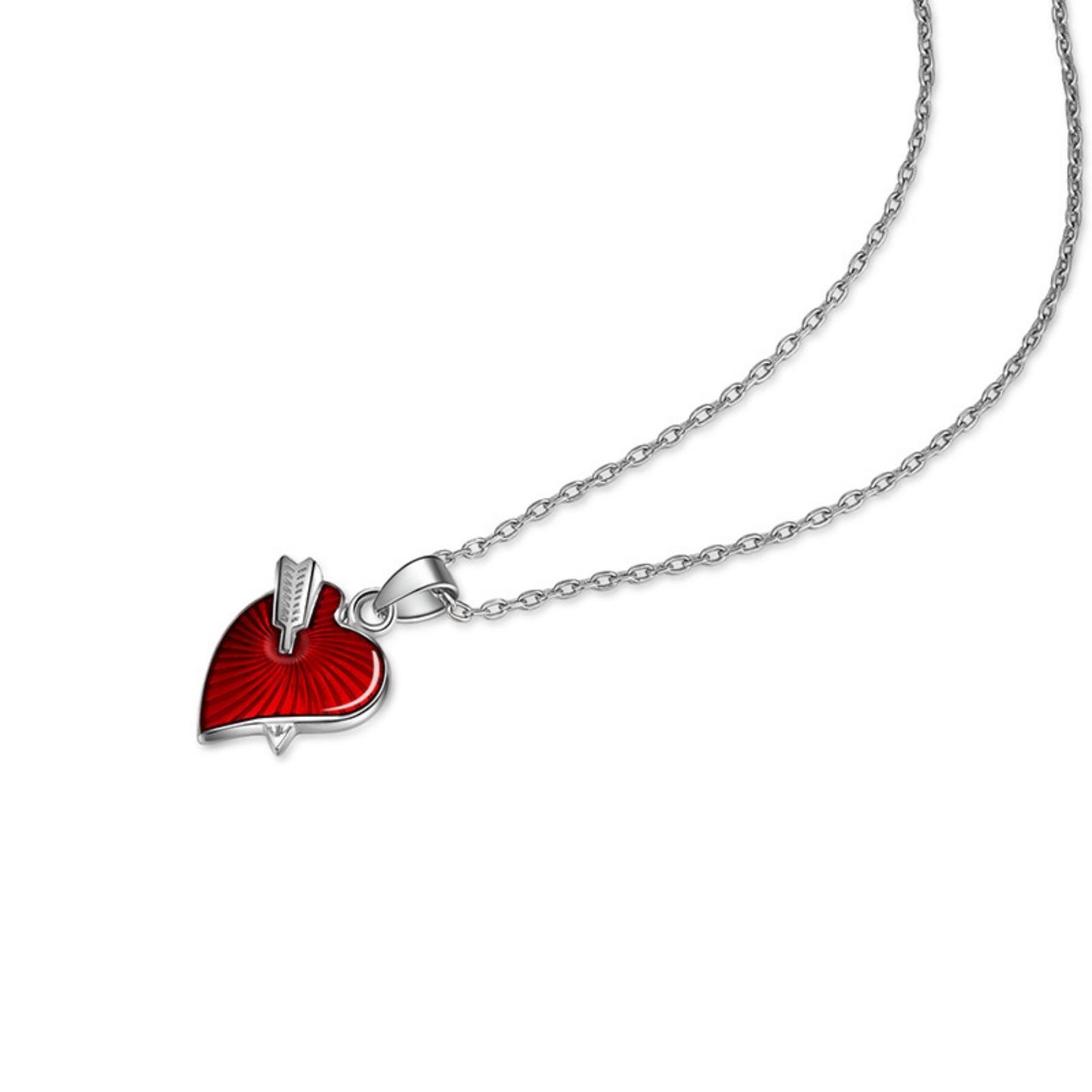 Love Heart Enamel Pendant