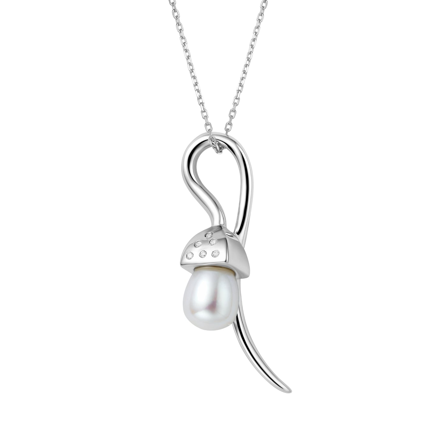 Snowdrop Single Pendant with Cubic Zirconia