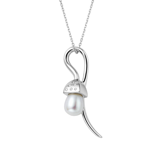 Snowdrop Single Pendant with Cubic Zirconia
