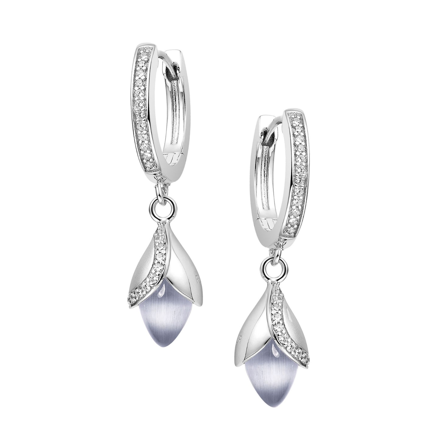 Magnolia Hoop Earrings