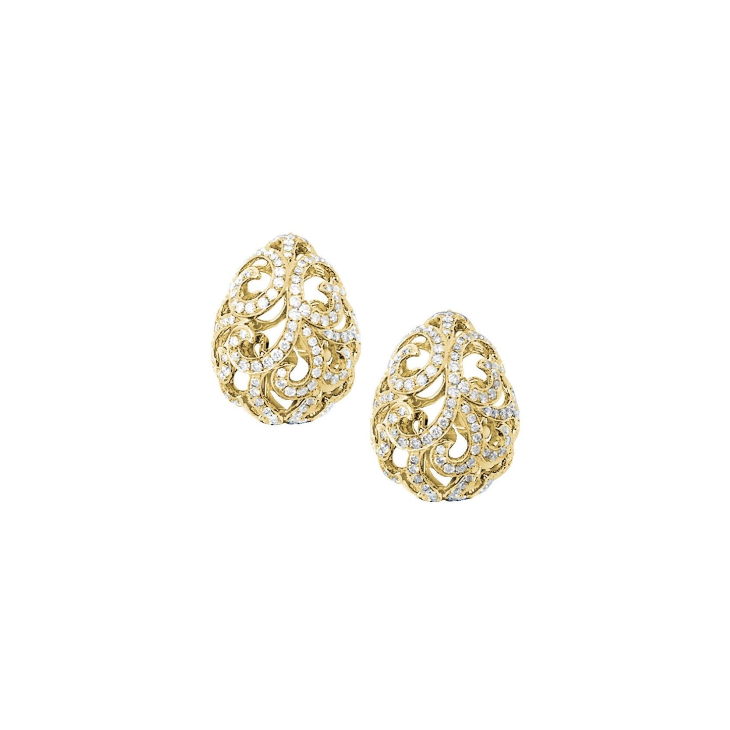 Whispering Small Filigree Egg Earrings