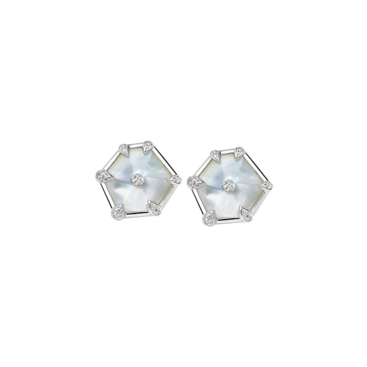 Nova Hexagon Stud Earrings